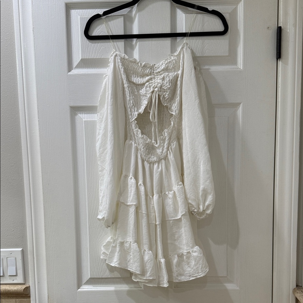 Privy White Off-Shoulder Mini Dress